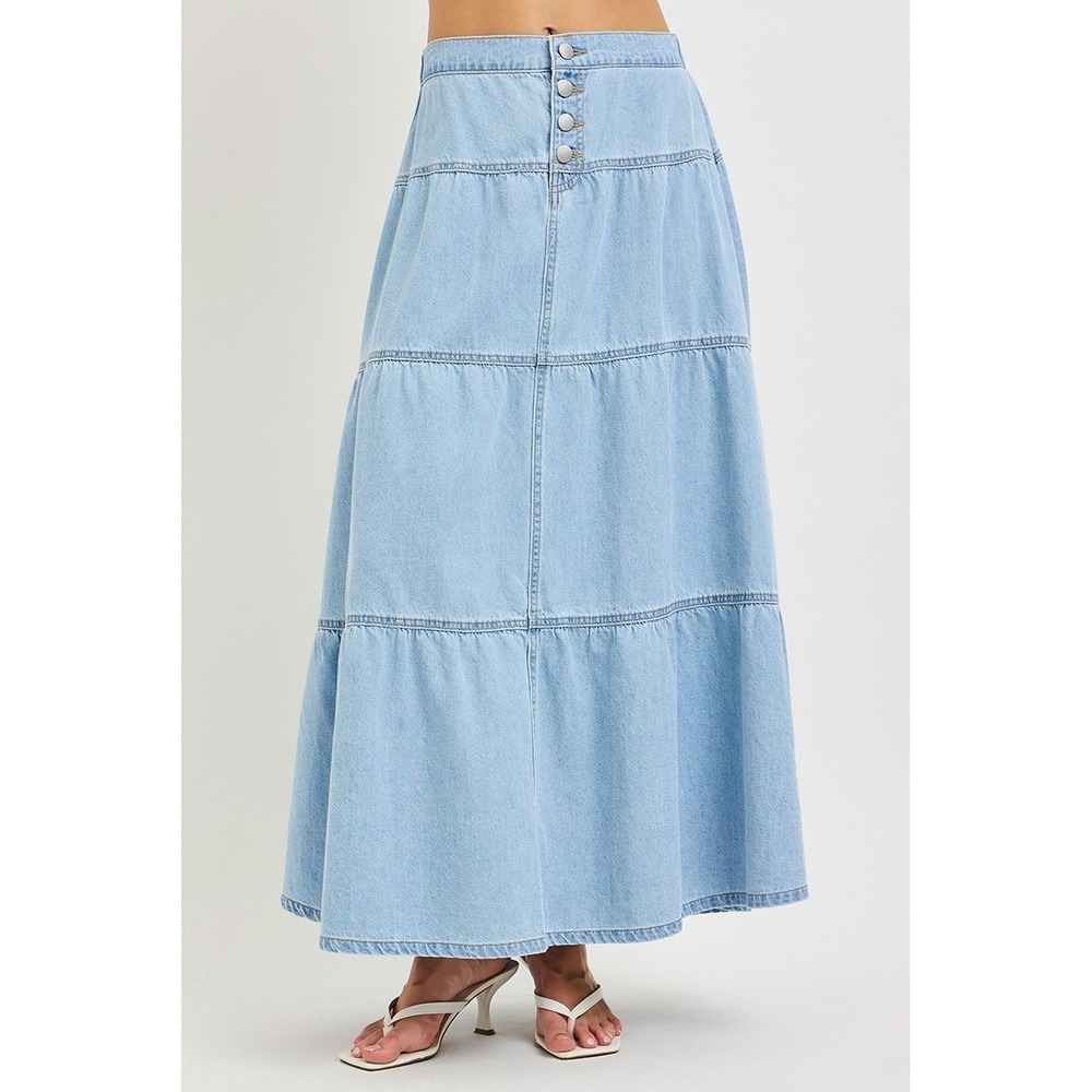 RISEN High Rise‎ Ruffle Long Skirts - XLarge